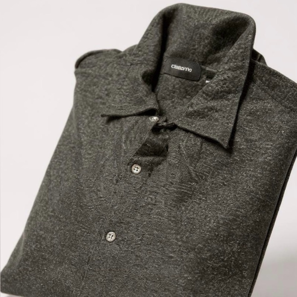 Men's Claiborne Long Sleeve Button-Down Shirt Gray Size L